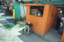 Vendor stands near natural hot springs in Roseau Dominica .jpg