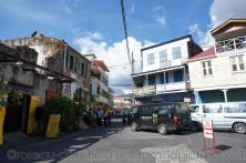 Vans and buildings in Roseau Dominica.jpg