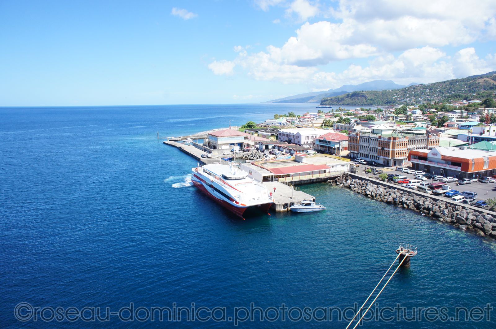 Dock next to cruise terminal in Roseau Dominica.jpg