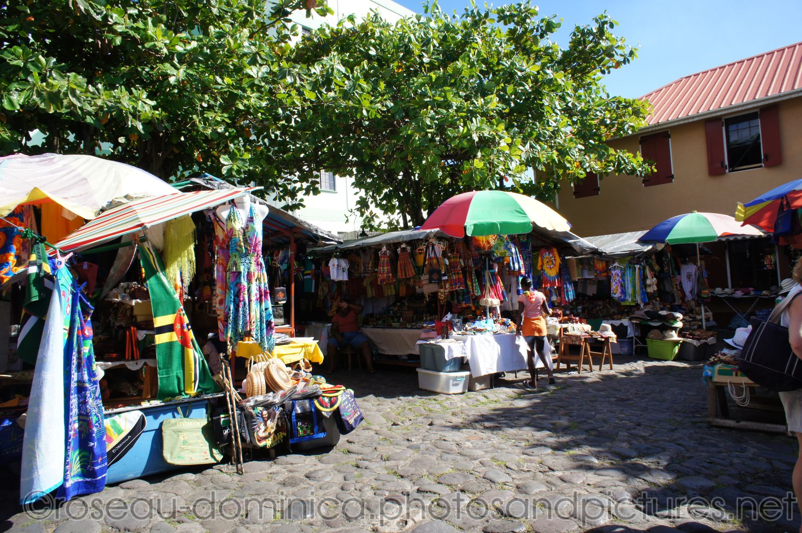 Group of merchants selling their wares in Roseau Dominica.jpg