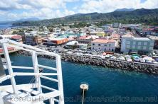 Tents and shops around cruise port of Roseau Dominica.jpg