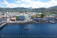 View from cruise ship of Roseau Dominica and the hills.jpg